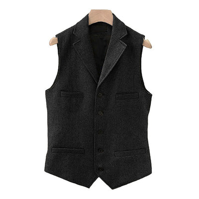 Alaric™ – Men’s Vintage Wool-Blend Lapel Suit Vest