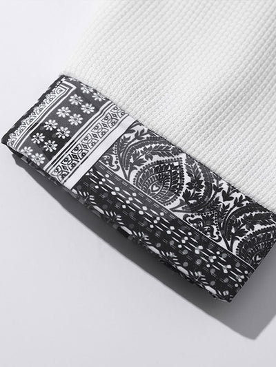 Ilas™ – Paisley Waffle Knit Sweatshirt