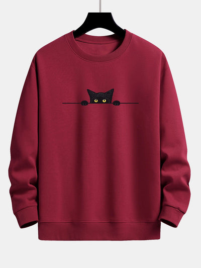 Zadie™ – Black Cat Graphic Relaxed Fit Sweatshirt