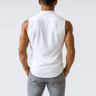 Tavien™ – Men's Sleeveless Stand Collar Summer Shirt