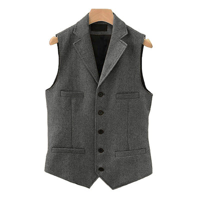 Alaric™ – Men’s Vintage Wool-Blend Lapel Suit Vest