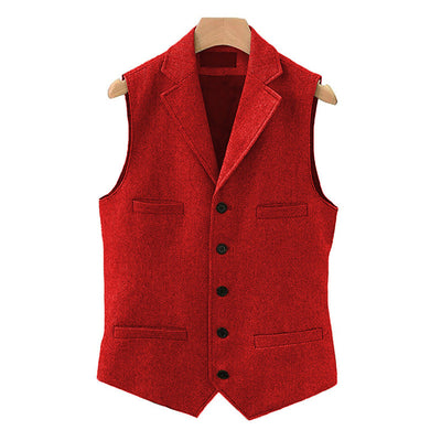 Alaric™ – Men’s Vintage Wool-Blend Lapel Suit Vest