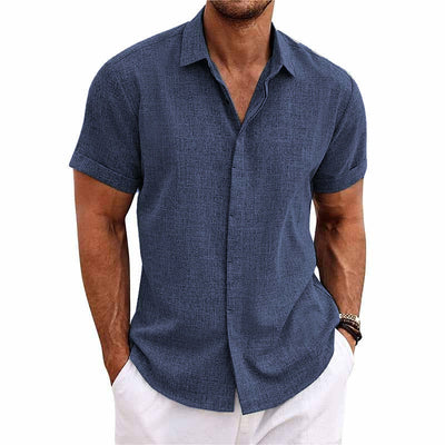 Evander™ – Men's Lapel Short Sleeve Shirt