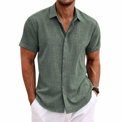 Evander™ – Men's Lapel Short Sleeve Shirt