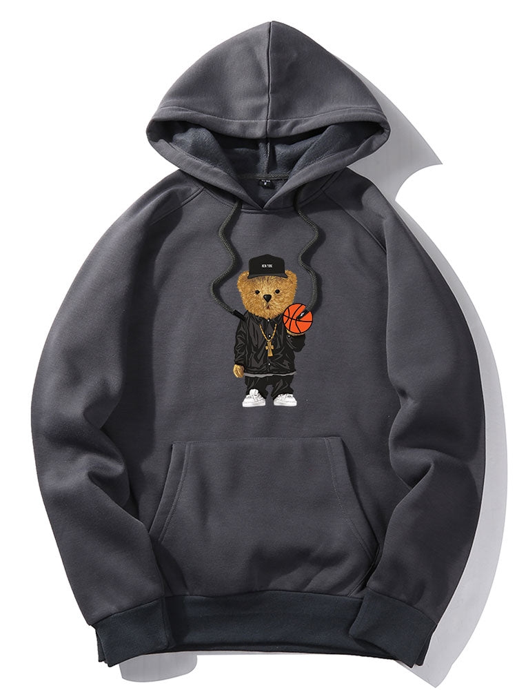 Tyce™ – Basketball Bear Graphic Hoodie