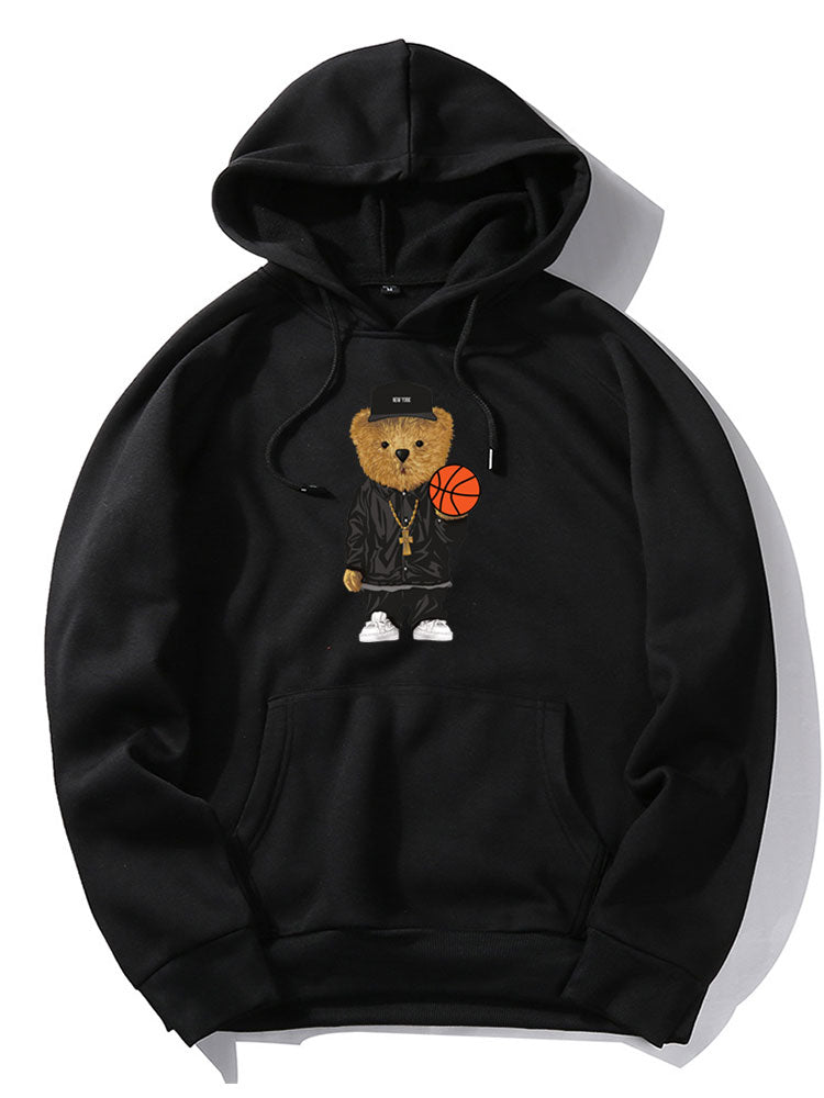 Tyce™ – Basketball Bear Graphic Hoodie