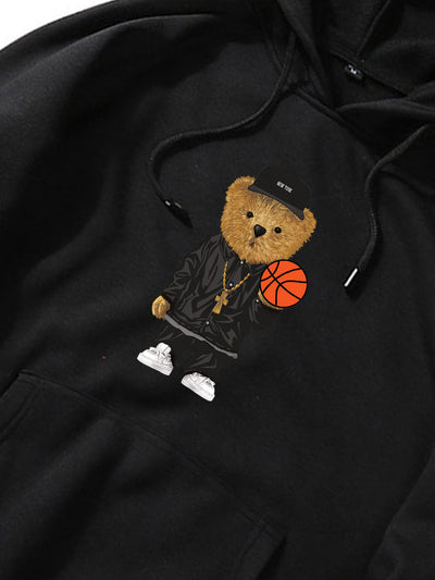 Tyce™ – Basketball Bear Graphic Hoodie