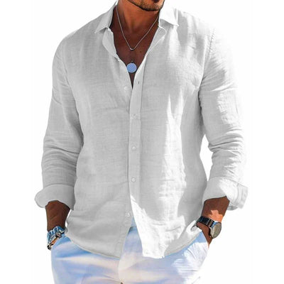 Lior™ – Men's Breathable Linen Cotton Long Sleeve Shirt