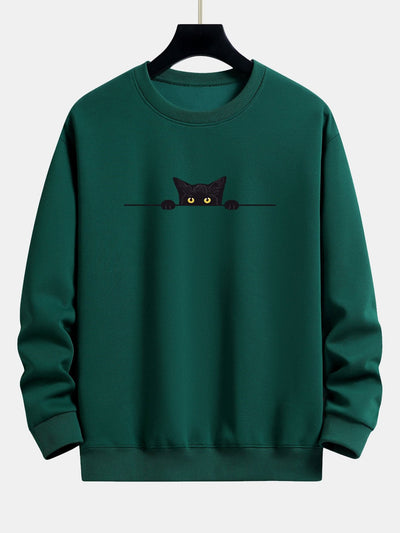 Zadie™ – Black Cat Graphic Relaxed Fit Sweatshirt