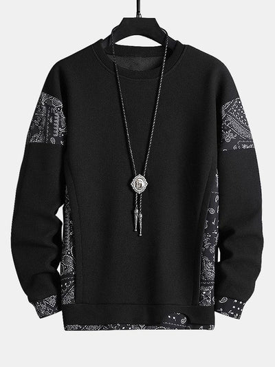 Ilas™ – Paisley Waffle Knit Sweatshirt