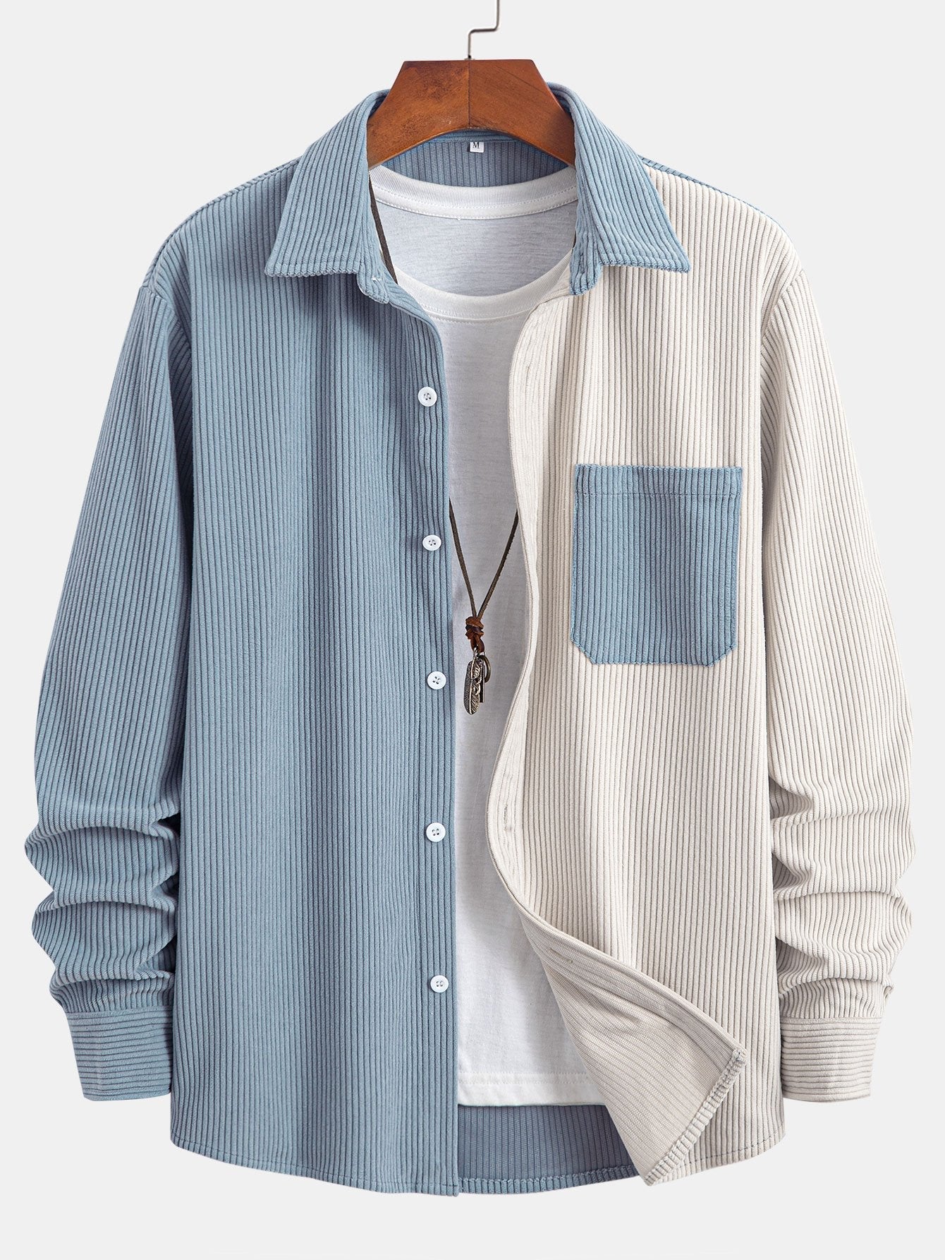 Rhett™ – Two Tone Corduroy Button Up Shirt for Vintage Street Appeal