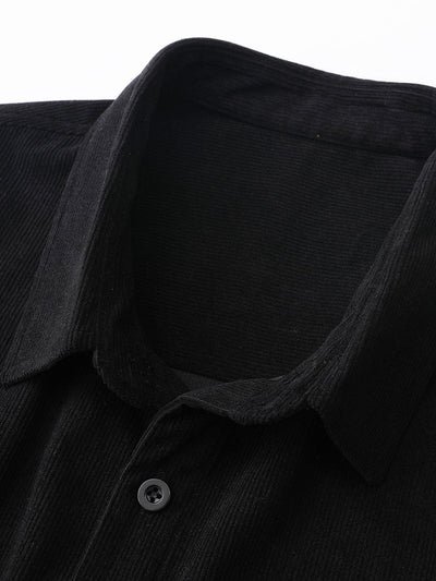 Ronan™ – Men’s Corduroy Panel Plaid Shirt