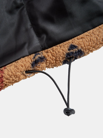 Rowan™ – Aztec Print Patchwork Teddy Fleece Coat