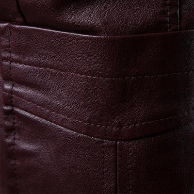 Everan™ – Men's Vintage Lapel Slim Fit Faux Leather Blazer