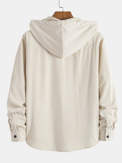 Dunley™ – Corduroy Hooded Overshirt