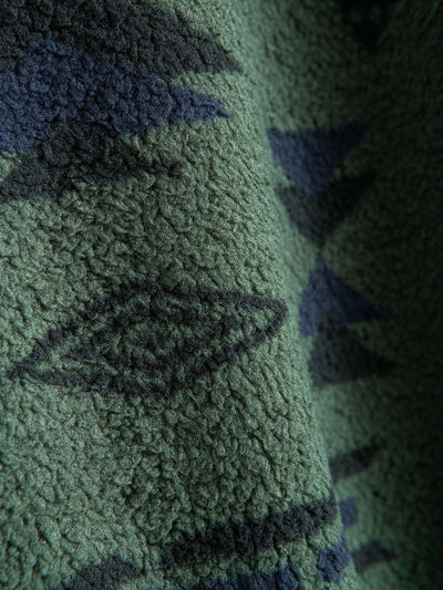 Rowan™ – Aztec Print Patchwork Teddy Fleece Coat