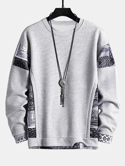 Ilas™ – Paisley Waffle Knit Sweatshirt