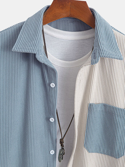 Rhett™ – Two Tone Corduroy Button Up Shirt for Vintage Street Appeal
