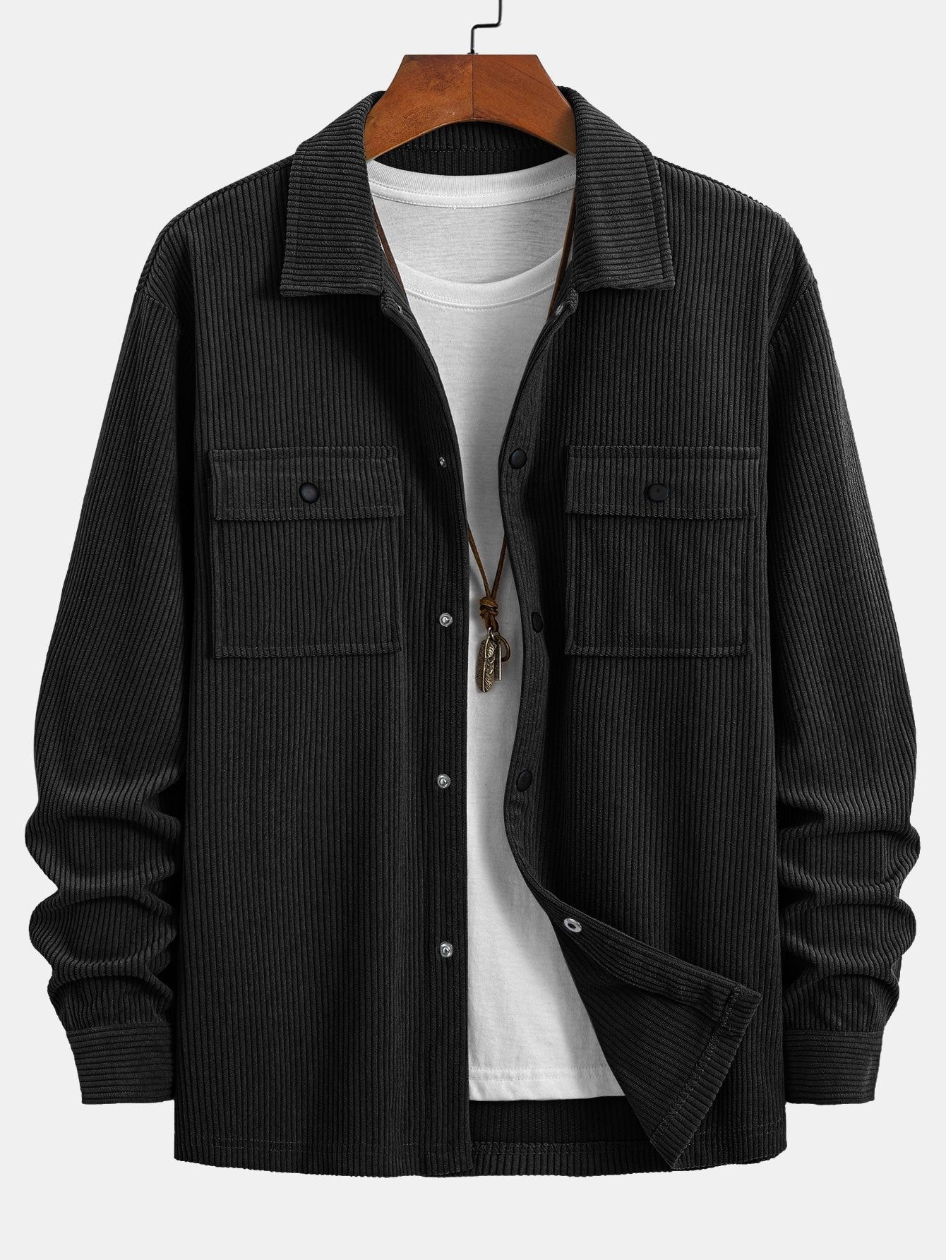 Eldon™ – Corduroy Overshirt With Pockets